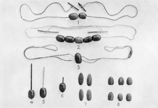 1-3. Acorn buzzer. 4-6. Acorn top. 7-8. Acorn dice.