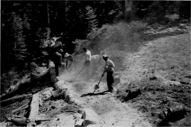 Present-day Trail Work—Oiling the Eleven-Mile Trail. By Ralph Anderson, NPS