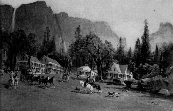 Sentinel Hotel (left background), 1876 to 1938. By Thomas Hill