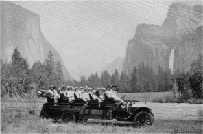An Early Motor Bus in Yosemite Valley