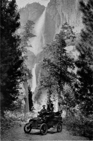 Automobile in Yosemite in 1914
