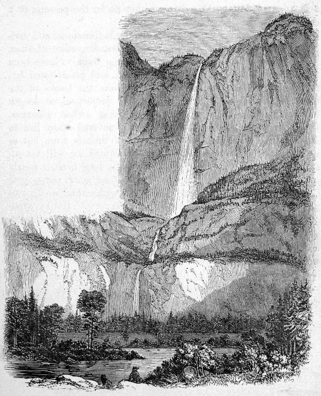THE YO-SEMITE WATERFALL, TWO THOUSAND FIVE HUNDRED AND FIFTY FEET IN HEIGHT. Photograph by C. L. Weed.