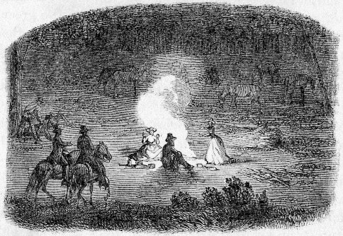 CAMPING AT DEER FLAT—NIGHT SCENE.