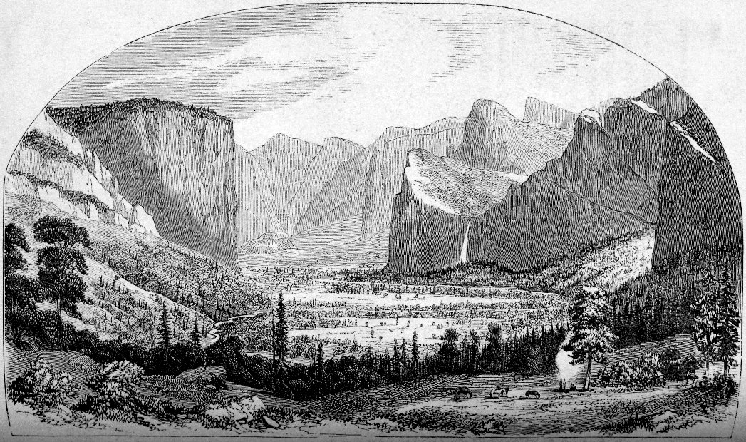 GENERAL VIEW OF THE YO-SEMITE VALLEY. From Open-eta-noo-ah—Inspiration Point—on the Mariposa Trail.