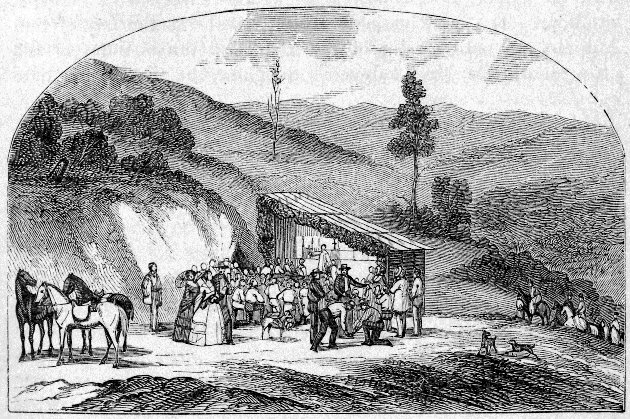 THE HENRIQUITA QUICKSILVER MINE, ON THE MORNING OF DEDICATION.