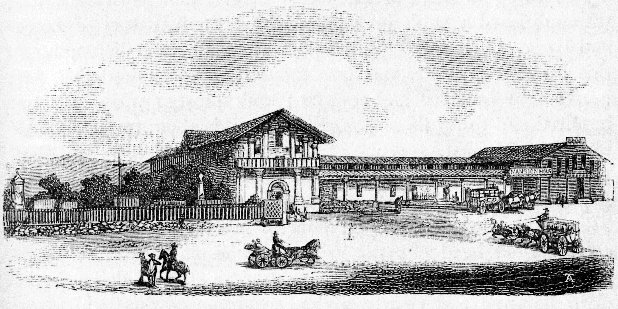 THE OLD MISSION CHURCH AND OUTBUILDINGS. From a Photograph by Hamilton & Co.