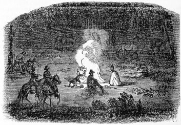 CAMPING AT DEER FLAT—NIGHT SCENE.