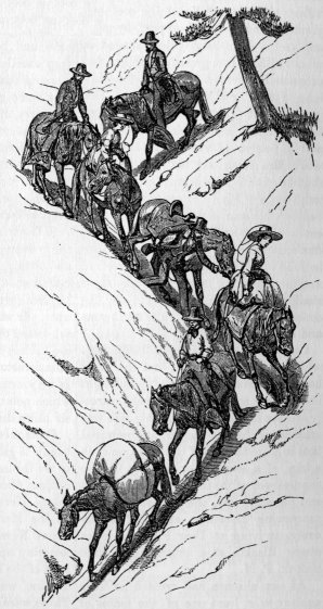 DESCENDING THE MOUNTAIN TO THE YO-SEMITE VALLEY.