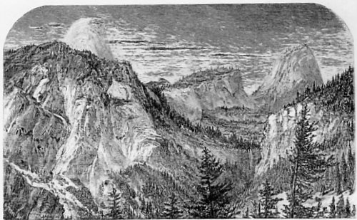 PLATE II. THE CAÑON OF THE MERCED AND THE VERNAL FALL.