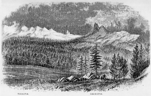 PLATE V. UPPER TUOLUMNE VALLEY—FROM SODA SPRINGS, LOOKING SOUTH.