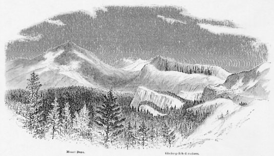 PLATE VII. CREST OF THE SIERRA, LOOKING EAST FROM ABOVE SODA SPRINGS.