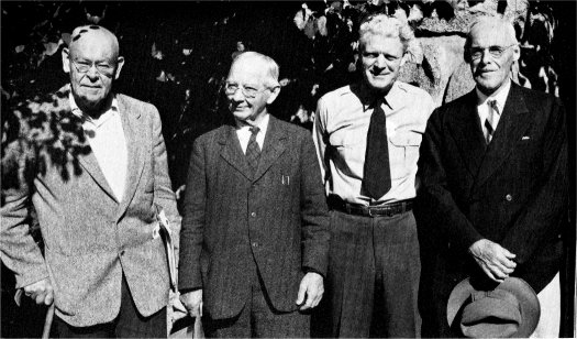 Yosemite Advisory Board, 1953, with Supt. John C. Preston l. to r., W. E. Colby, F. L. Olmsted, Mr. Preston, J. P. Buwalda