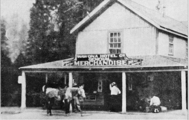 Wawona Hotel Store in 1914. The building at one time housed a saloon