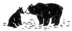 Drawing of mother grizzly bear and cub