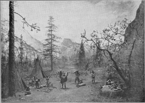 Miniature Indian Village Diarama--Indian Room. Yosemite Museum