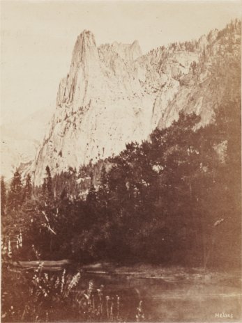 XI. Loya, Sentinel Rock, from a point a mile and a half distant, 3,270 feet above the Valley.
