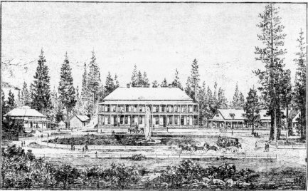 Illustration 10. Wawona Hotel. From Hutchings, Tourists' Edition. In the Heart of the Sierras, 1886