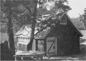 Illustration 126. Storage building west of above residence, Lake Eleanor. Photo by Robert C. Pavlik, 1984