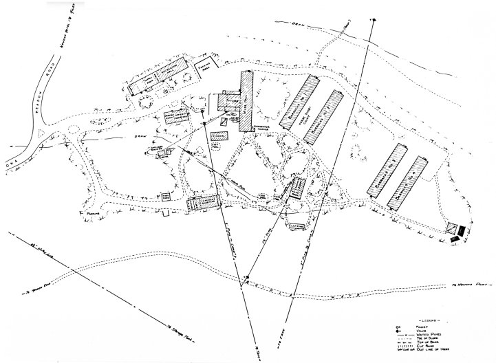 Illustration 136. Map of CCC camp no. 2, Wawona, 1934. NPS, Denver Service Center files