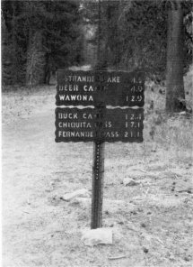 Illustration 146. Metal trail sign. Photo by Robert C. Pavlik, 1984-85