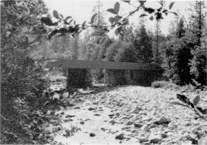 Illustration 161. Road bridge over the South Fork of the Merced River near Wawona. Photo by Robert C. Pavlik, 1984-85