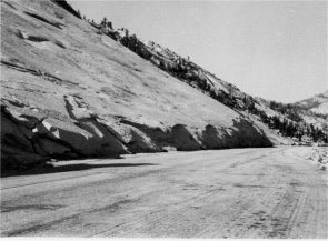 Illustration 162. Controversial section of Tioga Road, northeast of Olmsted Point. Photo by Robert C. Pavlik, 1984-85