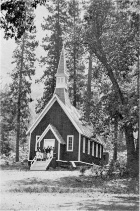 Illustration 17. Yosemite Valley chapel. Photo by George Fiske, Yosemite National Park Collection