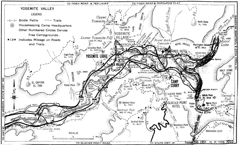 Illustration 226. Shaded area shows extent of flood, 22-23 December 1955. Box 11, Floods and Water Supply, Yosemite Research Library and Records Center