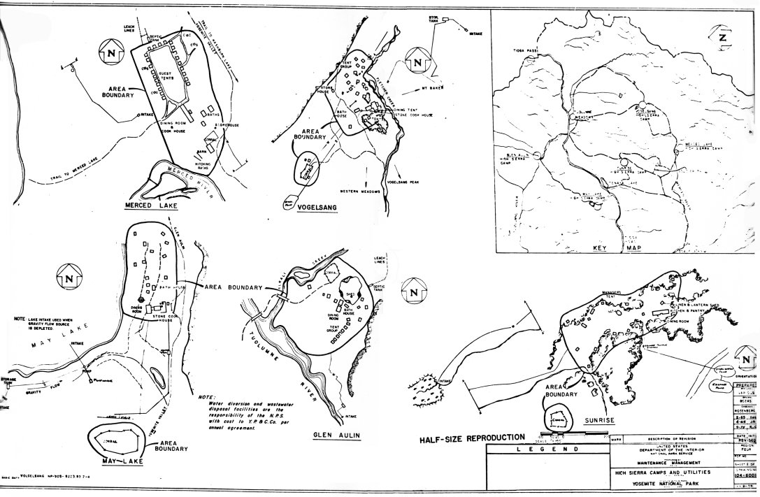 Illustration 234. High Sierra camps, 1975. NPS, Denver Service Center files