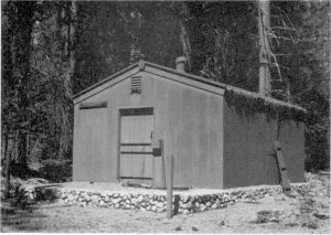 Illustration 252. Packer’s shack, Lake Eleanor Road - Jack Main Canyon Trail junction. Photos by Robert C. Pavlik, 1984