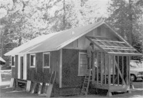 Illustration 254. Crane Flat blister rust camp, #6016, barracks and office, renovation in progress. Photo by Robert C. Pavlik, 1984