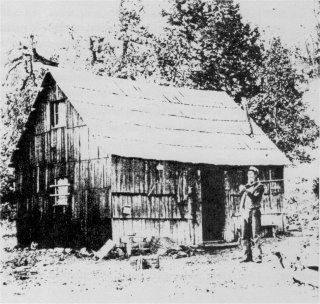Illustration 28. Kibbe cabin, 1896. From Uhte, ''Yosemite's Pioneer Cabins,'' Yosemite Nature Notes 35, no. 10 (October 1956)