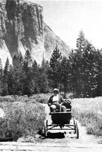 Illustration 50. First automobile in Yosemite Valley, 1900