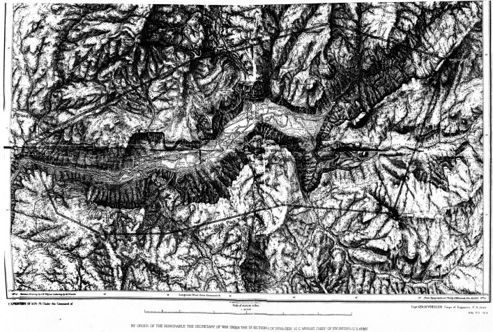 Illustration 7. Map of Yosemite Valley. Capt. George M. Wheeler, Corps of Engineers, U. S. A., Expeditions of 1878-79