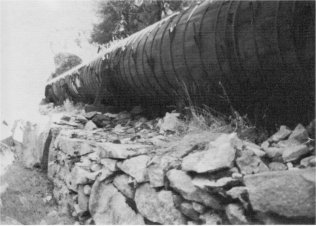 Illustration 76. Penstock of Yosemite Valley power plant. Photo by Gary Higgins, 1984