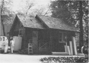 Illustration 82. Paint shop in Yosemite Valley maintenance yard (former Indian Village residence). Photo by Robert C. Pavlik, 1984