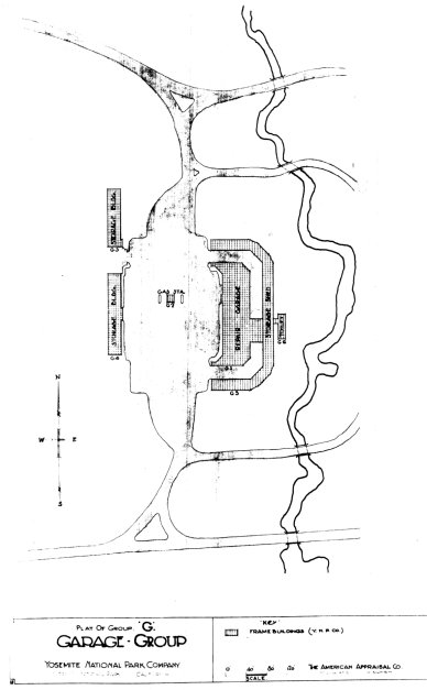 Illustration 97. Plat of Group G, Garage Group, Yosemite National Park Company, 1924