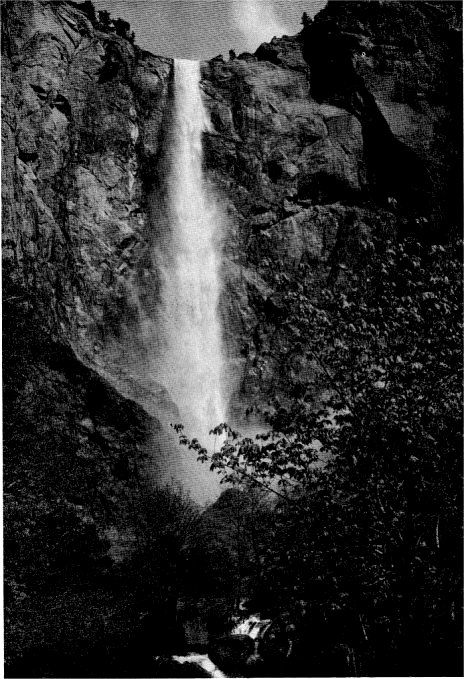 There is a delicacy and fragility about the Bridal Veil Falls which distinguishes it from all the others. By Ansel Adams