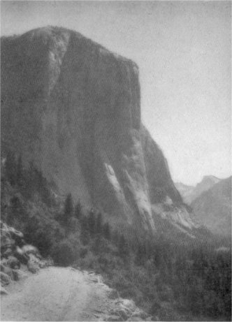 EL CAPITAN FROM THE BIG OAK FLAT ROAD