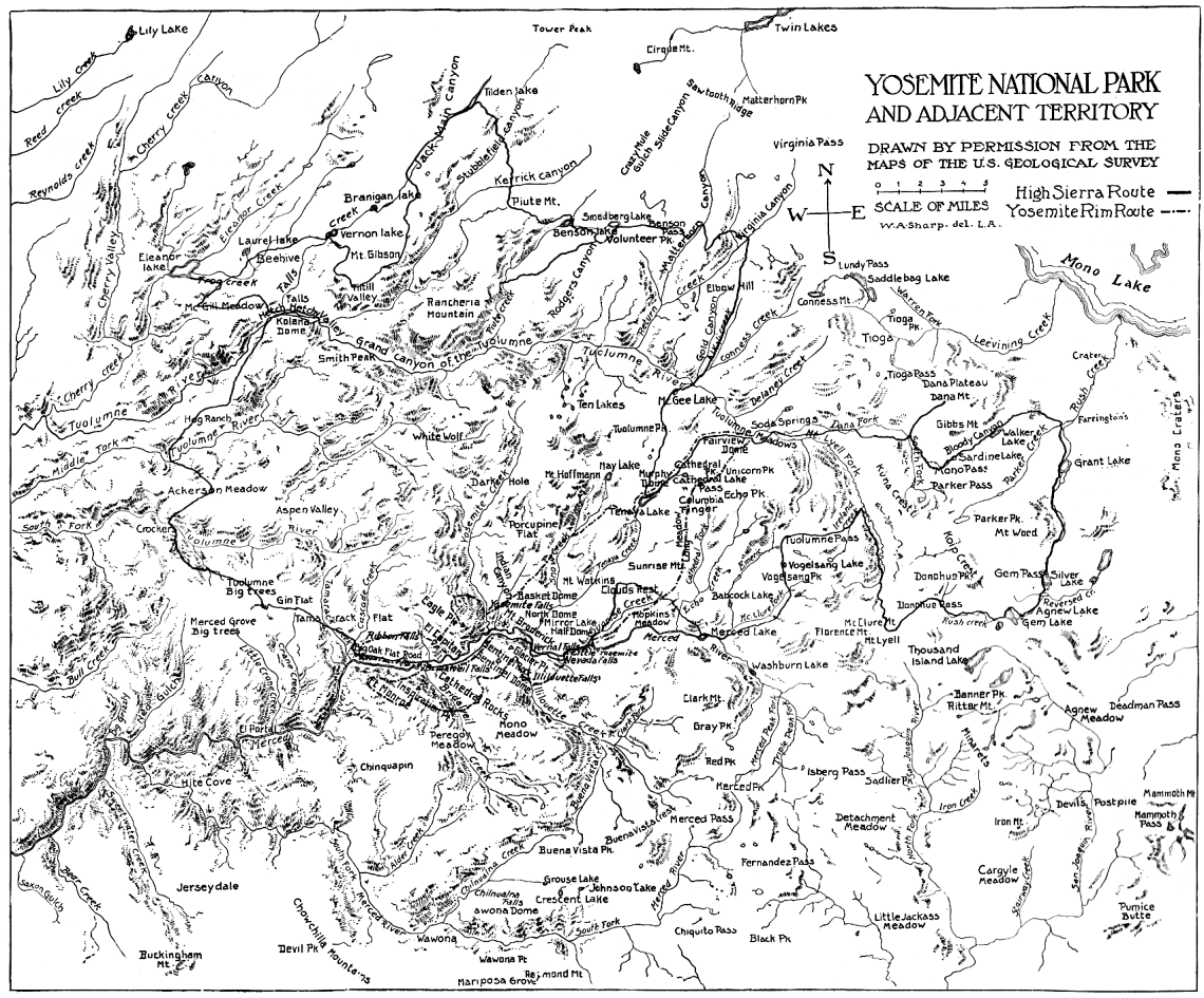 Yosemite National Park and Adjacent Territory (1911)