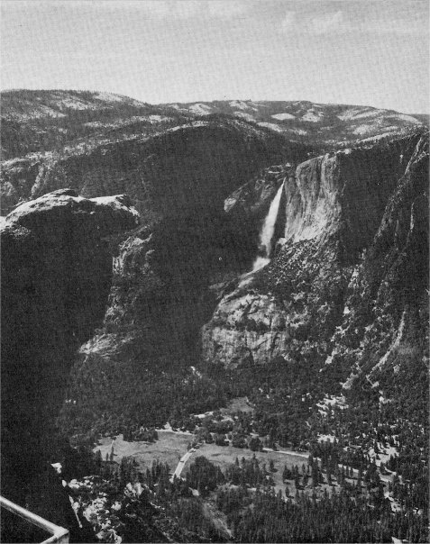 Overhanging Rock at Glacier Point (left), Yosemite Folk and Yosemite Valley