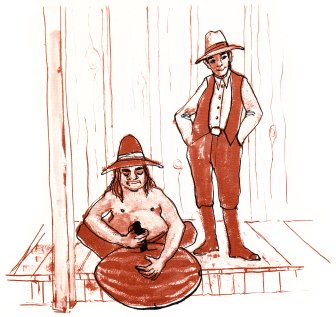 Johnny Brown and watermelon