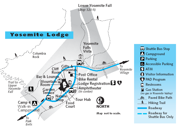  Yosemite Falls and Yosemite Lodge Area 