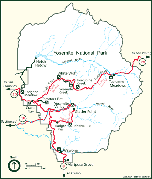 Yosemite National Park Campground Maps