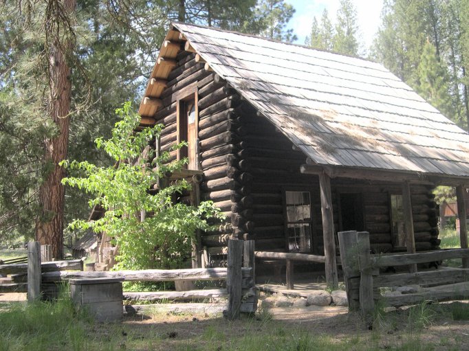 log cabin in Yosemite National