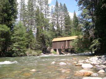 Wawona covered bridge, from the S. Fork Merced River